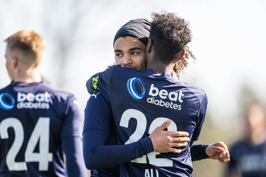 Helsingborgs Adam Kaied jublar efter 0-2