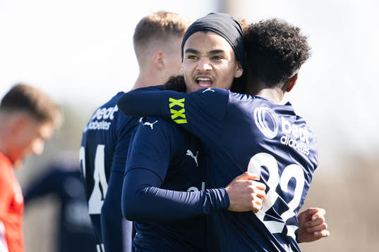 Helsingborgs Adam Kaied och Taha Ali jublar
