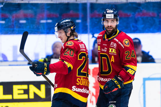 Djurgårdens Marcus Sörensen och Ludvig Rensfeldt