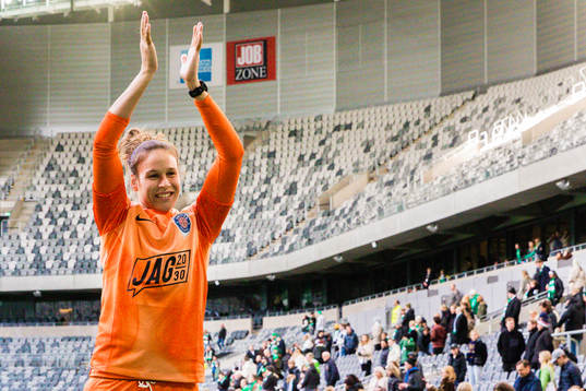 Eskilstunas Katlynn Fraine jublar