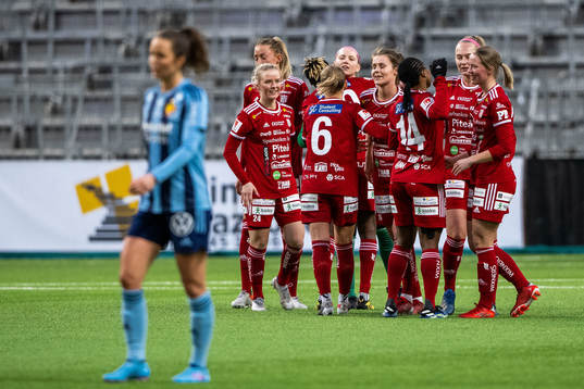 Piteås spelare jublar