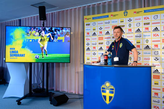 Head coach Peter Gerhardsson of the Swedish women’s national football team