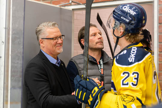 Södertäljes tränare Per Hånberg och Albert Sjöberg