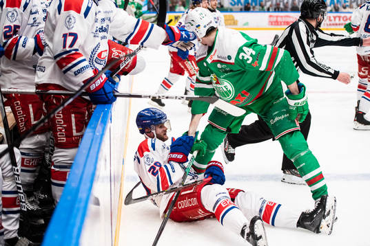 Oskarshamns Kim Rosdahl och Rögles Adam Edström