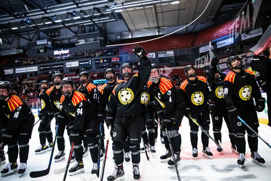 Brynäs spelare jublar