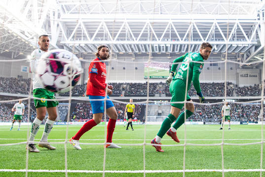 Hammarbys Gustav Ludwigson (ej i bild) gör 1-0 bakom