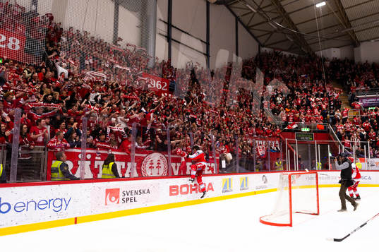 Timrås Viktor Lodin jublar mot publiken