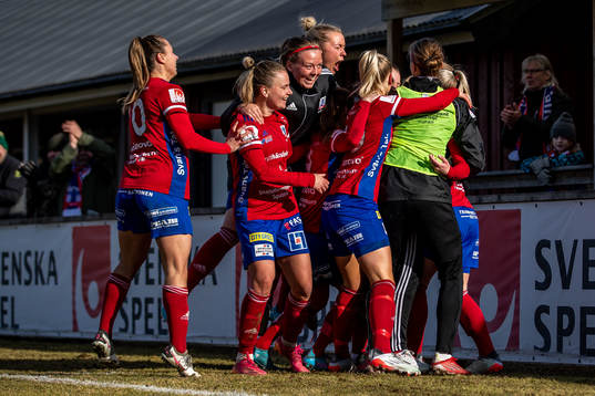 Vittsjös spelare jublar efter 1-1