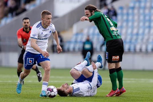 IFK Norrköpings Jacob Ortmark och Christoffer Nyman i en