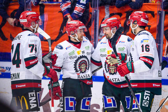 Frölundas Andreas Borgman, Ryan Lasch, Patrik Carlsson och