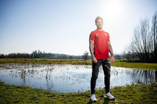 Mathias Normann of the Norwegian national football team poses for a portrait
