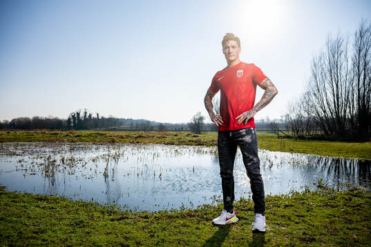 Mathias Normann of the Norwegian national football team poses for a portrait