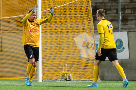 Lunds Jesse Edge  och Gustav Båth Sågänger jublar