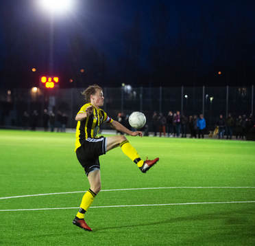 IFK Hässleholms Robin Strömberg i matchen i div. 2 Södra Götaland mellan Eslövs BK och IFK Hässleholm  i Eslöv 8 april 2022.