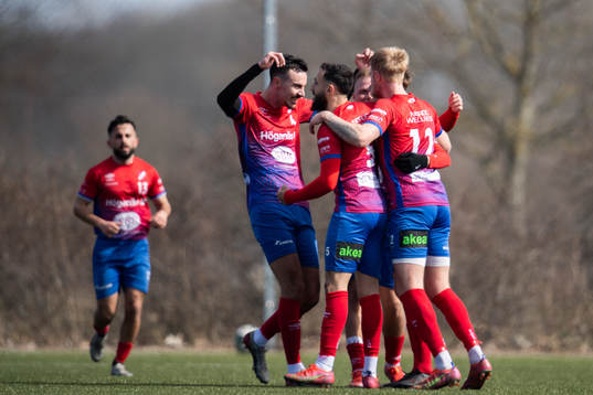 Höganäs spelare jublar