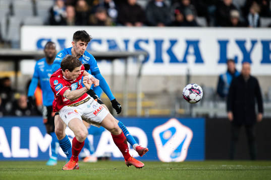 Halmstads  Emil Tot Wikström och Norrbys Nicklas Savolainen