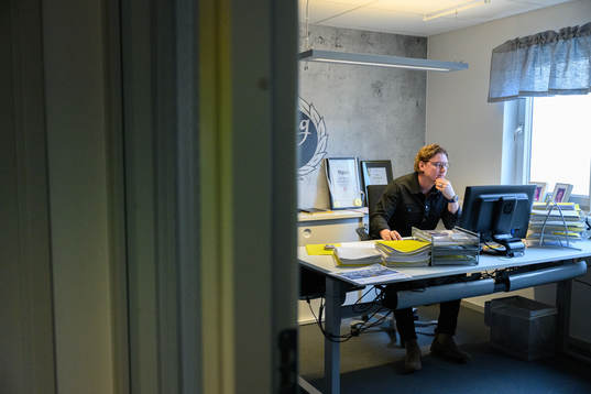 Elfsborgs sportchef Stefan Andreasson arbetar