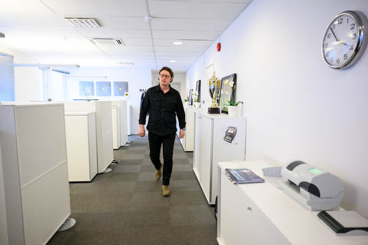 Elfsborgs sportchef Stefan Andreasson på kontoret