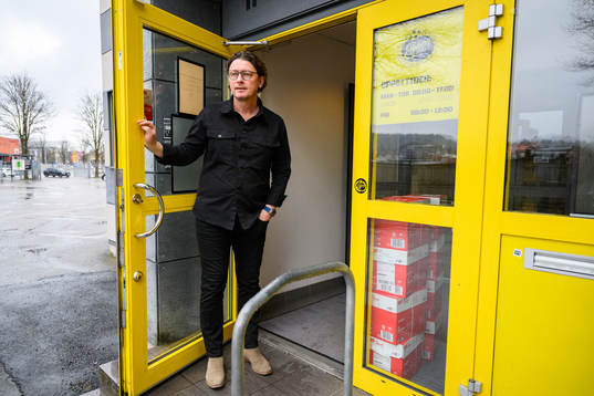 Elfsborgs sportchef Stefan Andreasson i entrén till