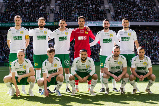  Richard Magyar, Simon Sandberg, Loret Sadiku, målvakt Oliver Dovin, Nahir Besara och Astrit Selmani. Nedre raden från vänster: Gustav Ludwigson, Williot Swedberg, Mohanad Jeahze, Mads Fenger Nielsen och Jeppe Andrup Andersen.