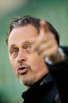 Sundsvalls sportchef Urban Hagblom innan fotbollsmatchen i