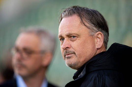 Sundsvalls sportchef Urban Hagblom innan fotbollsmatchen i