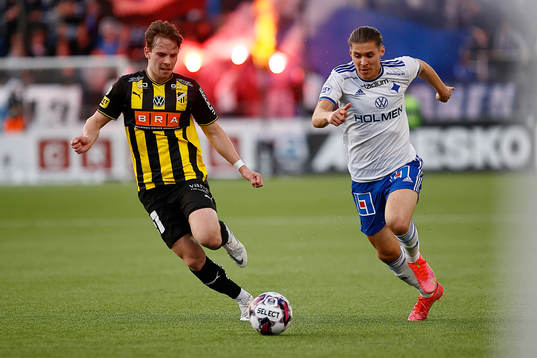 Häckens Lars Olden Larsen och IFK Norrköpings Eman