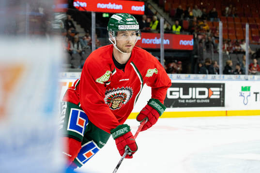 Frölundas Johan Sundström innan semifinal fyra i SHL