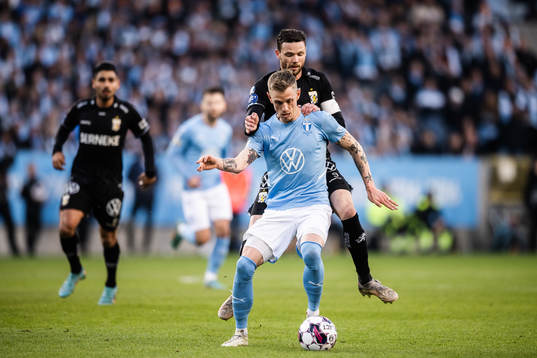 IFK Göteborgs Marcus Berg och Malmö FFs Sören Rieks