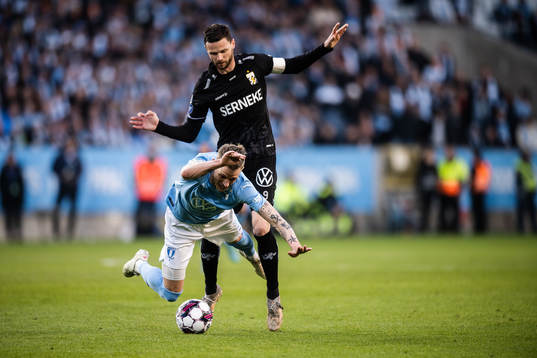 IFK Göteborgs Marcus Berg och Malmö FFs Sören Rieks