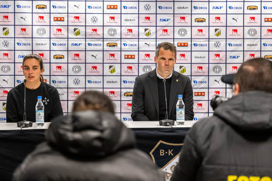 Rosengårds tränare Renee Slegers och Häckens tränare