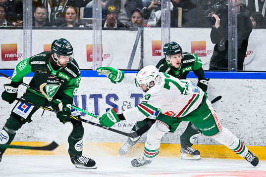 Färjestads Linus Johansson och Rögles Valtteri Kemiläinen