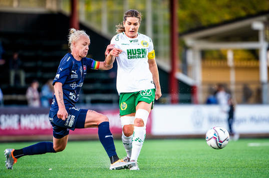 Rosengårds Caroline Seger mot Hammarbys Hanna Folkesson