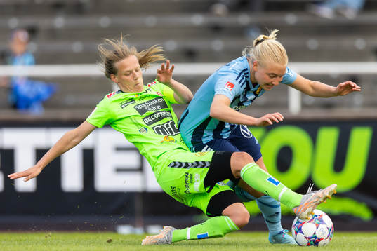 Djurgårdens StinaLisa Johansson och Kristianstads Michaela
