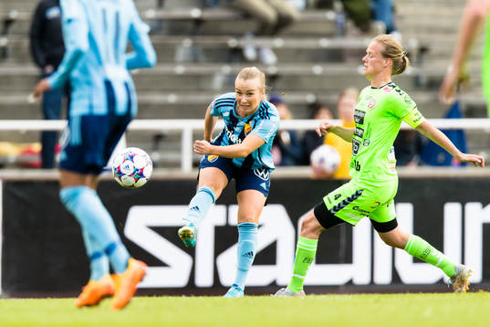 Djurgårdens Tove Almqvist och Kristianstads Michaela