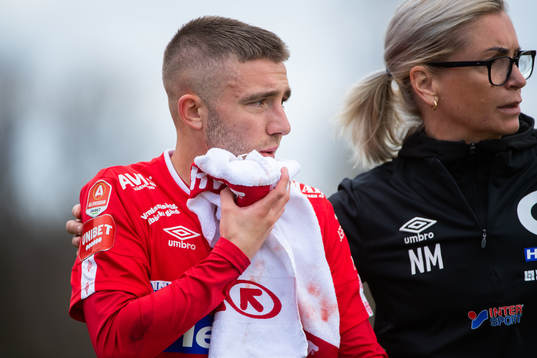 Degerfors Anton Kralj har ont