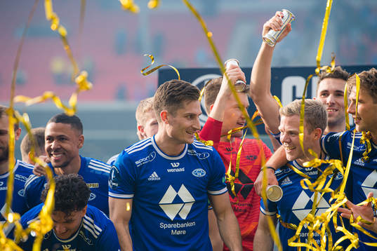 Kristoffer Haugen of Molde celebrates