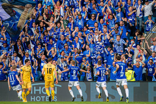 Sivert Heggheim Mannsverk of Molde celebrates after scoring the 0-1 goal