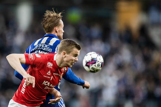 Kalmars Johan Stenmark och IFK Göteborgs Oscar Vilhelmsson