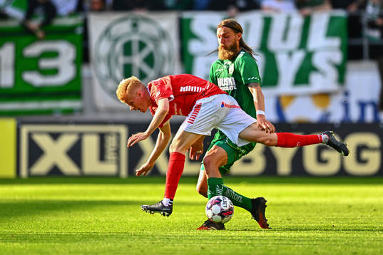Kalmars Axel Lindahl och Hammarbys Björn Paulsen