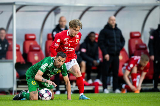 Hammarbys Loret Sadiku och Kalmars Victor Backman