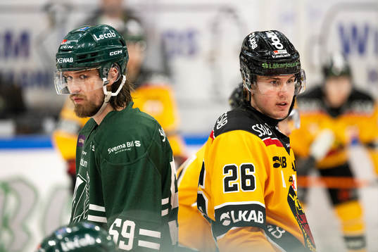 Färjestads Linus Johansson och Luleås Radek Muzik