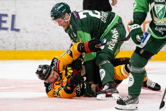 Luleås Sami Lepistö och Färjestads Mattias Göransson