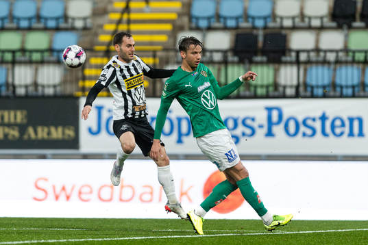 Landskronas Alexander Tkacz och Jönköpings Kevin Rodeblad