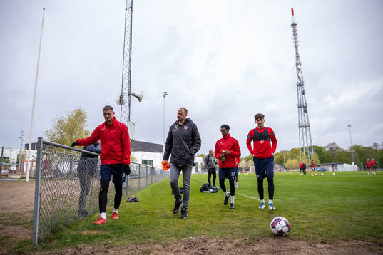 Albert Ejupi, sportchef Andreas Granqvist, Taha Ali och Armin Gigovic