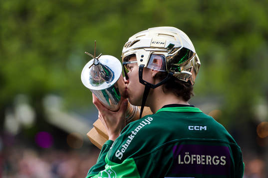 Färjestads Albert Johansson jublar