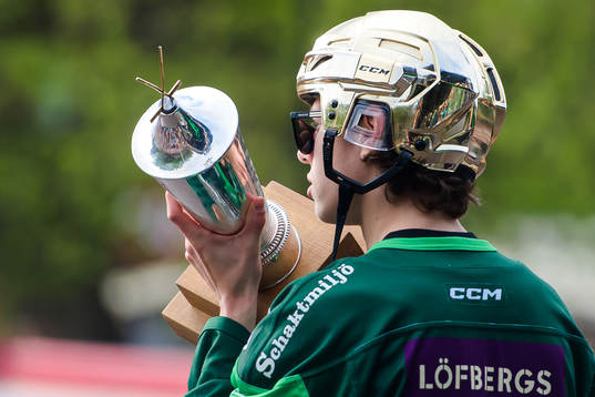 Färjestads Albert Johansson jublar