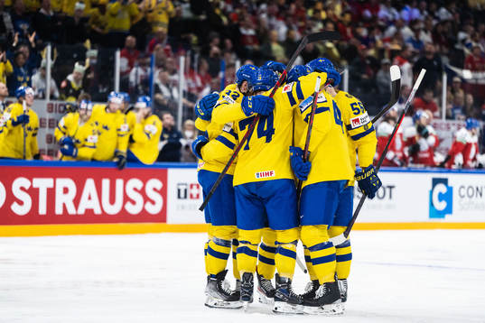Emil Bemström of Sweden celebrates