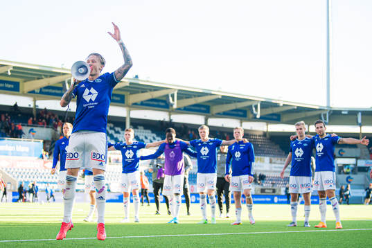 Birk Risa of Molde celebrates
