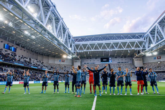 Djurgårdens spelare jublar